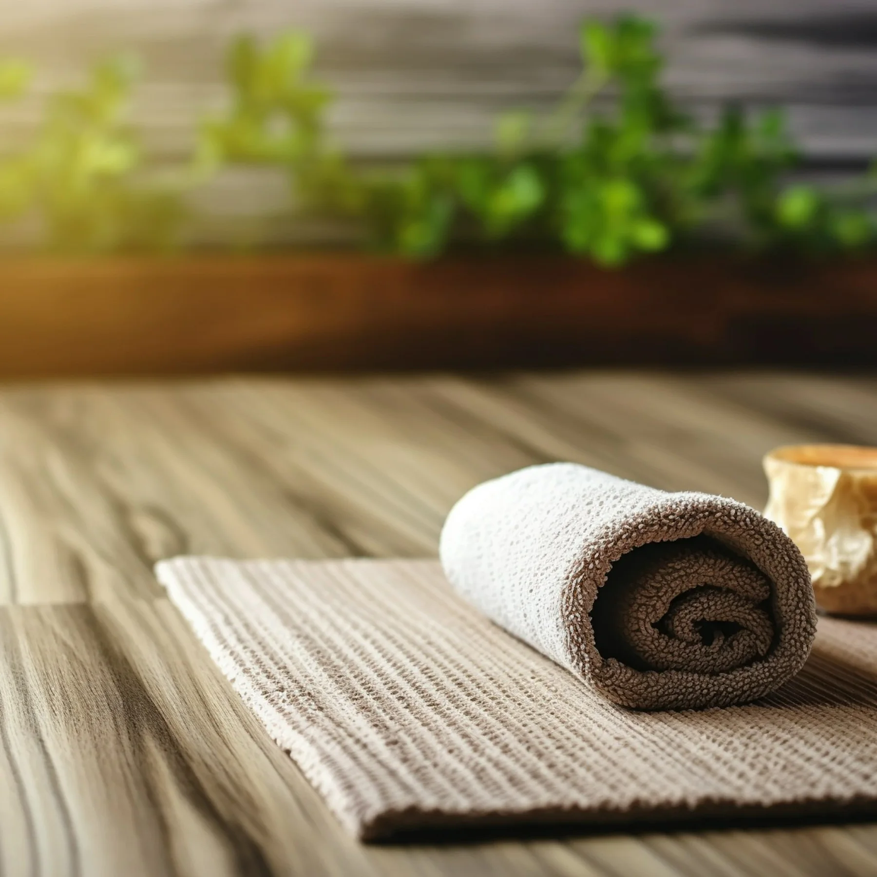 Rolled towel in a quiet Imperial Spa & Wellness treatment room